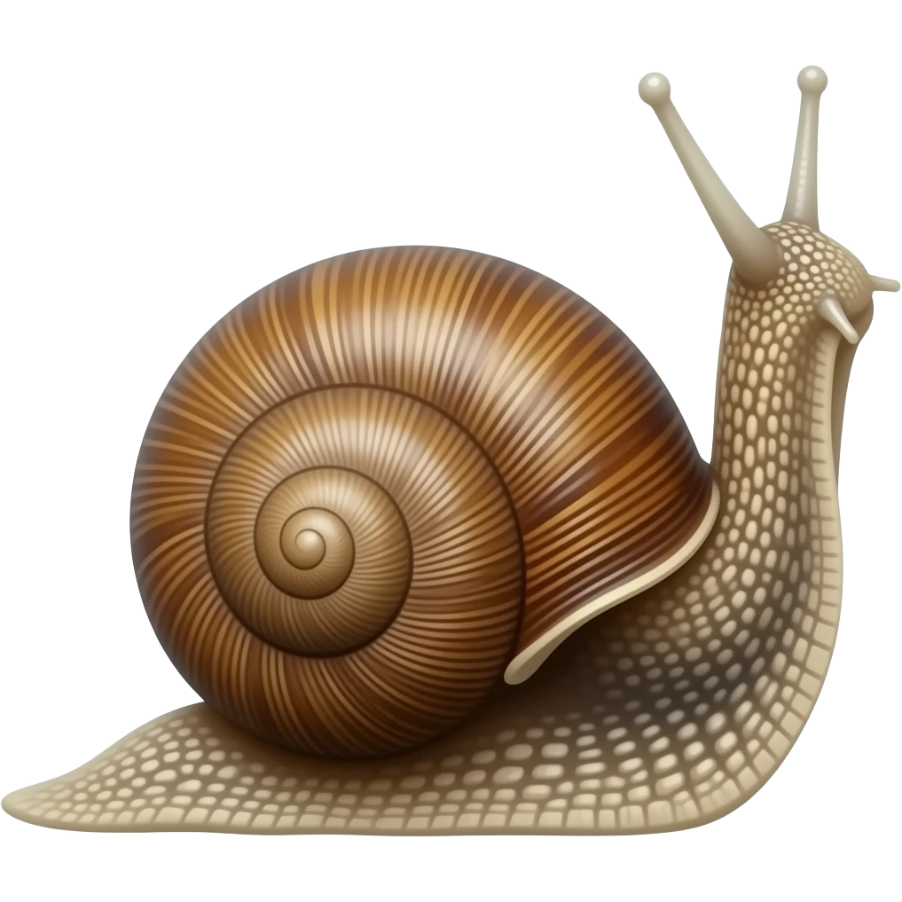 An old snail emoji