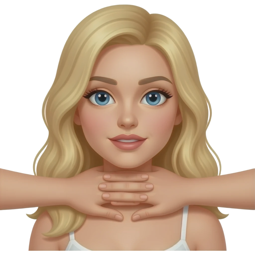 My hands grab around the neck on a beautiful blond girl as I was strangling her(hard but because it turn her on) emoji