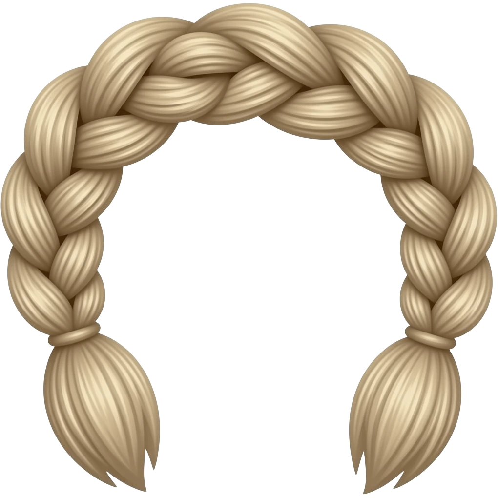 the view of someone’s hair from the back, just a plain long braid, no face showing, no shirt showing , no ears showing emoji