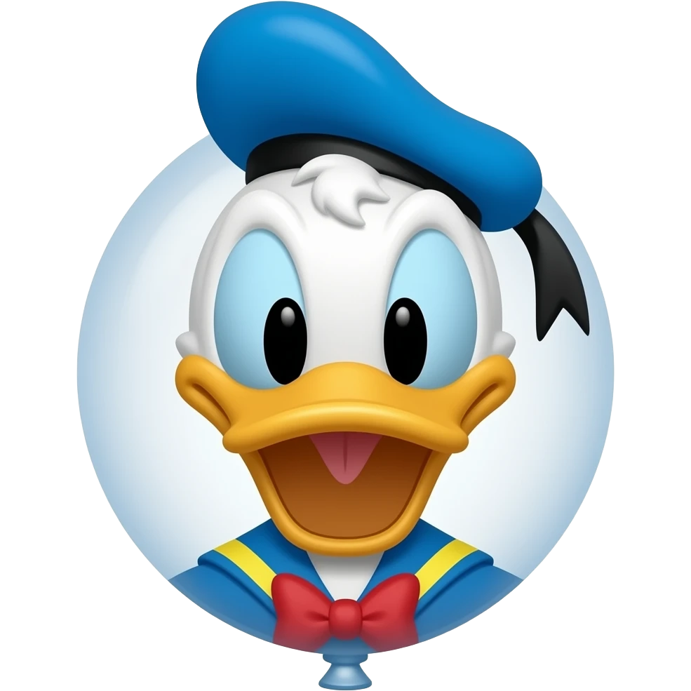 A Donald Duck balloon emoji