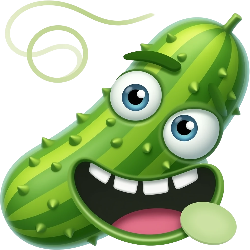 wild funny prickly cucumber emoji