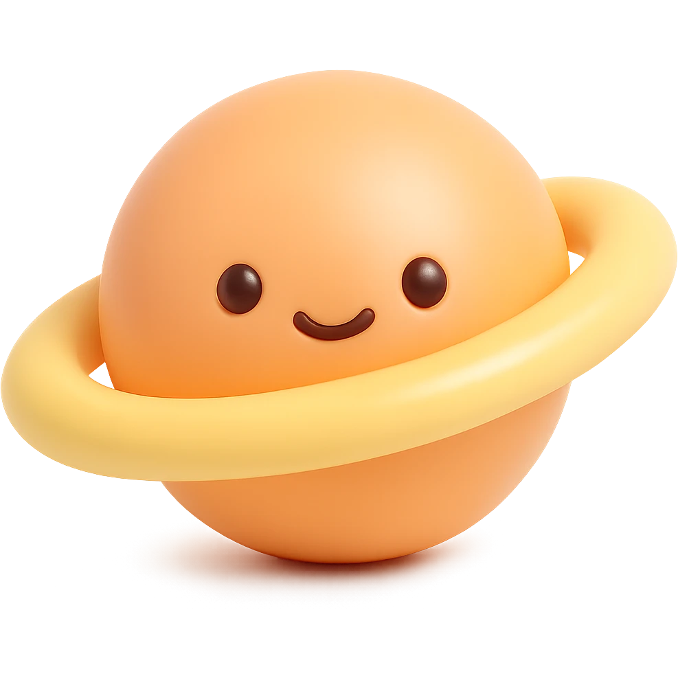 cute cartoon planet vinyl figure style emoji