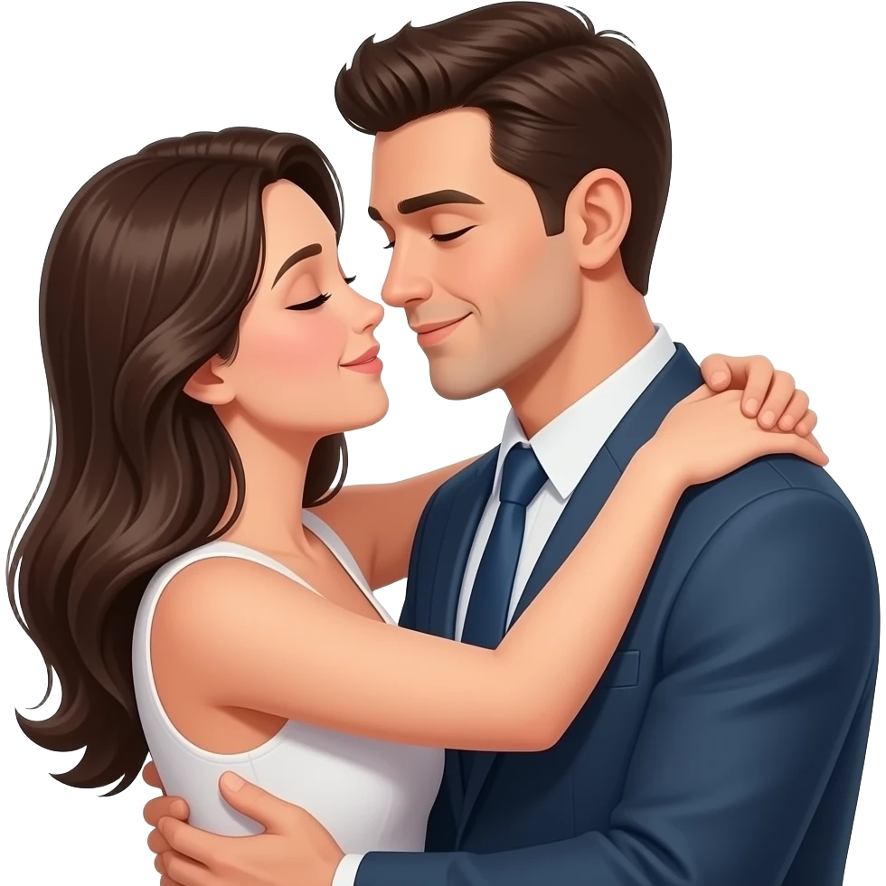 realistic intimate moment captured emoji