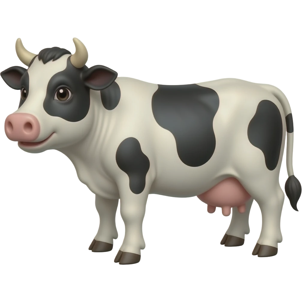 create a pig and a cow together and fuse them together emoji