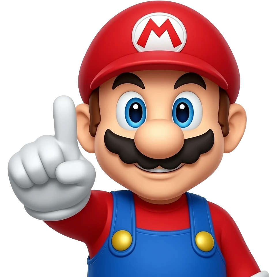 Mario middle finger emoji