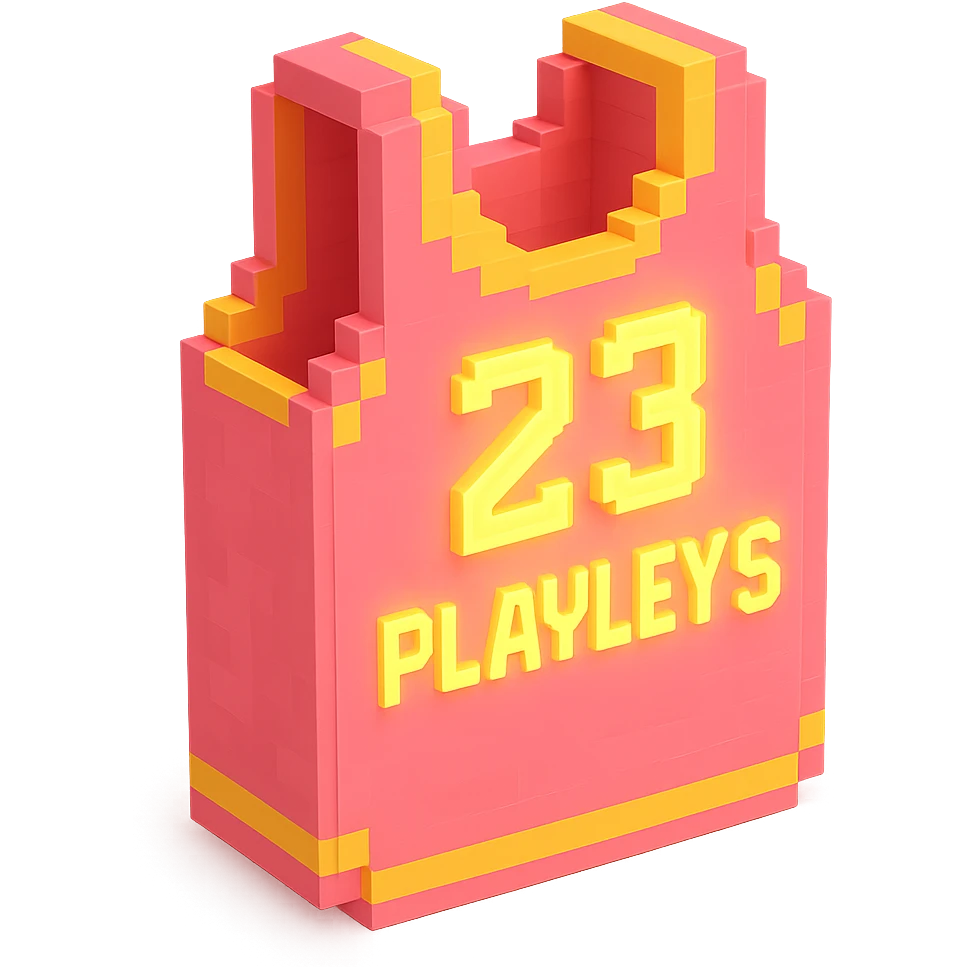 розовая баскетбольная майка со светящейся надписью "23 PLAVLEYS", no background emoji