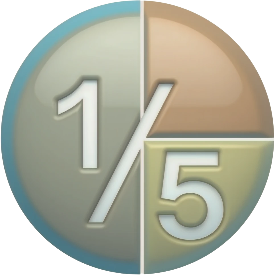 1/5 fraction emoji