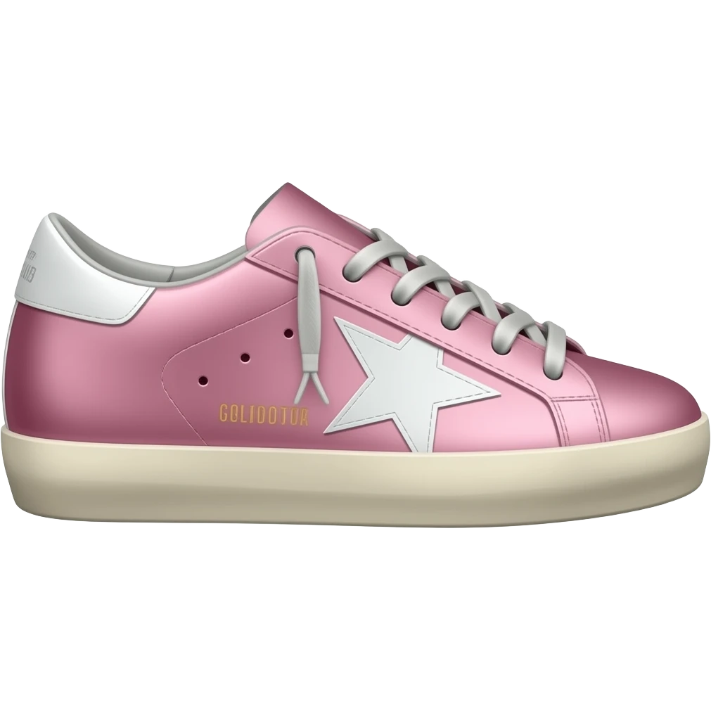 Golden goose pink star sneaker emoji