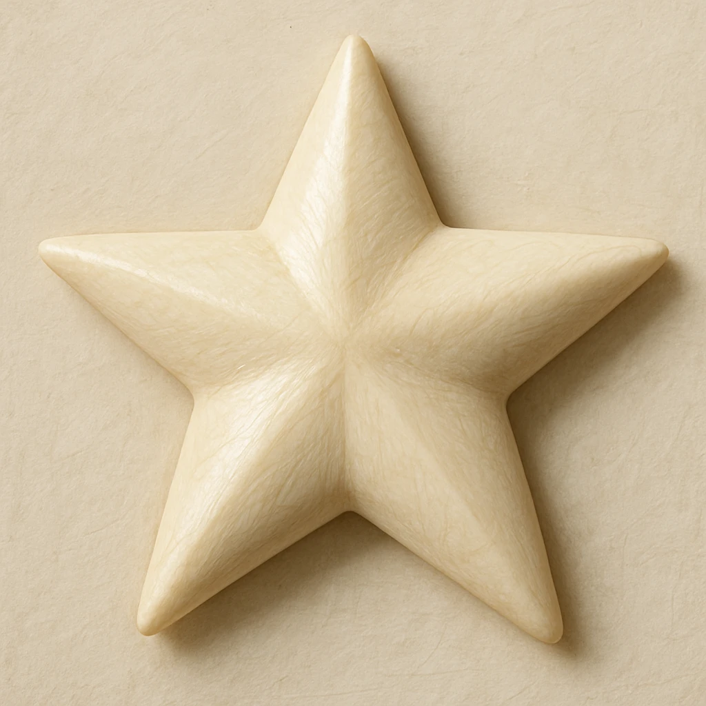 star carved from ivory emoji emoji