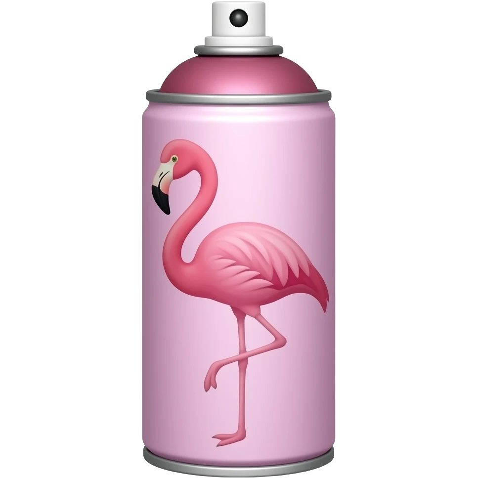 Spray rosa estampado com um 🦩 emoji