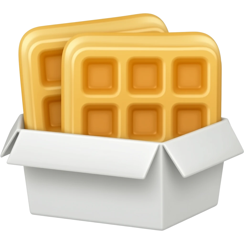 waffle in a box emoji