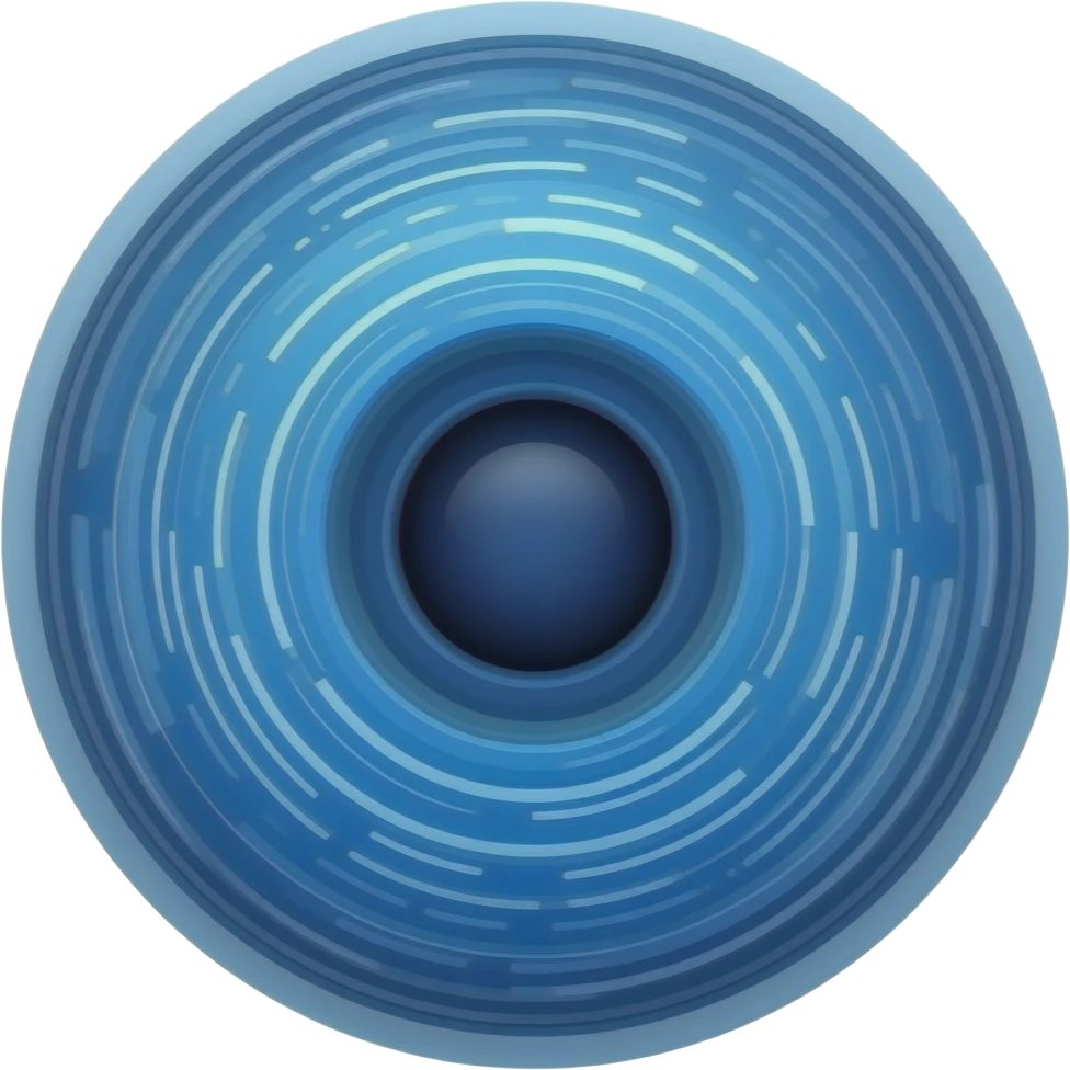 Blue  round space portal emoji