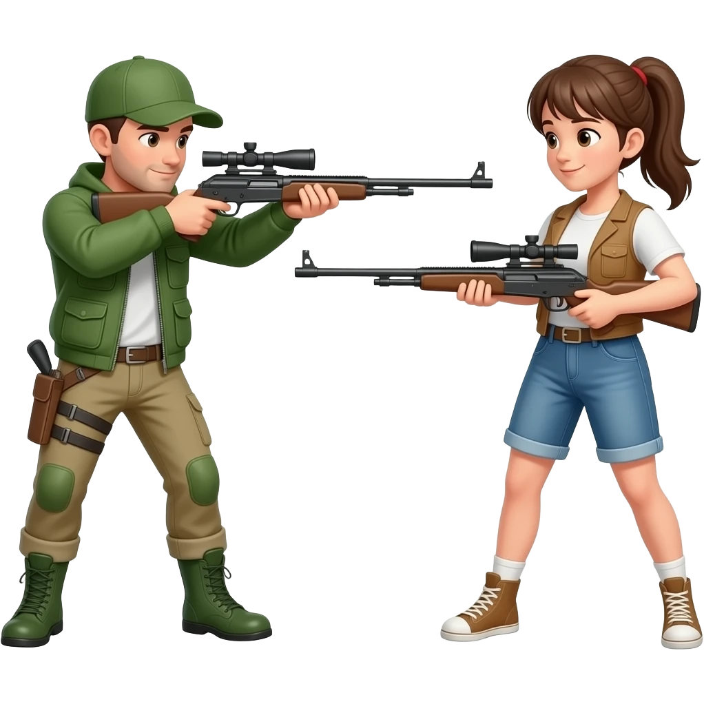 men doing girl-hunting emoji