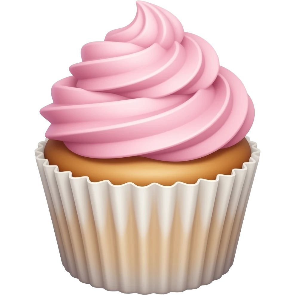 Cupcake with pink icing emoji