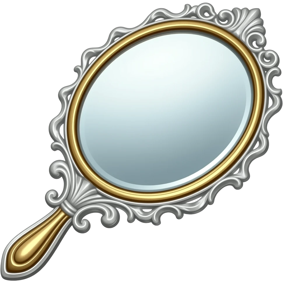 vintage style handheld mirror emoji