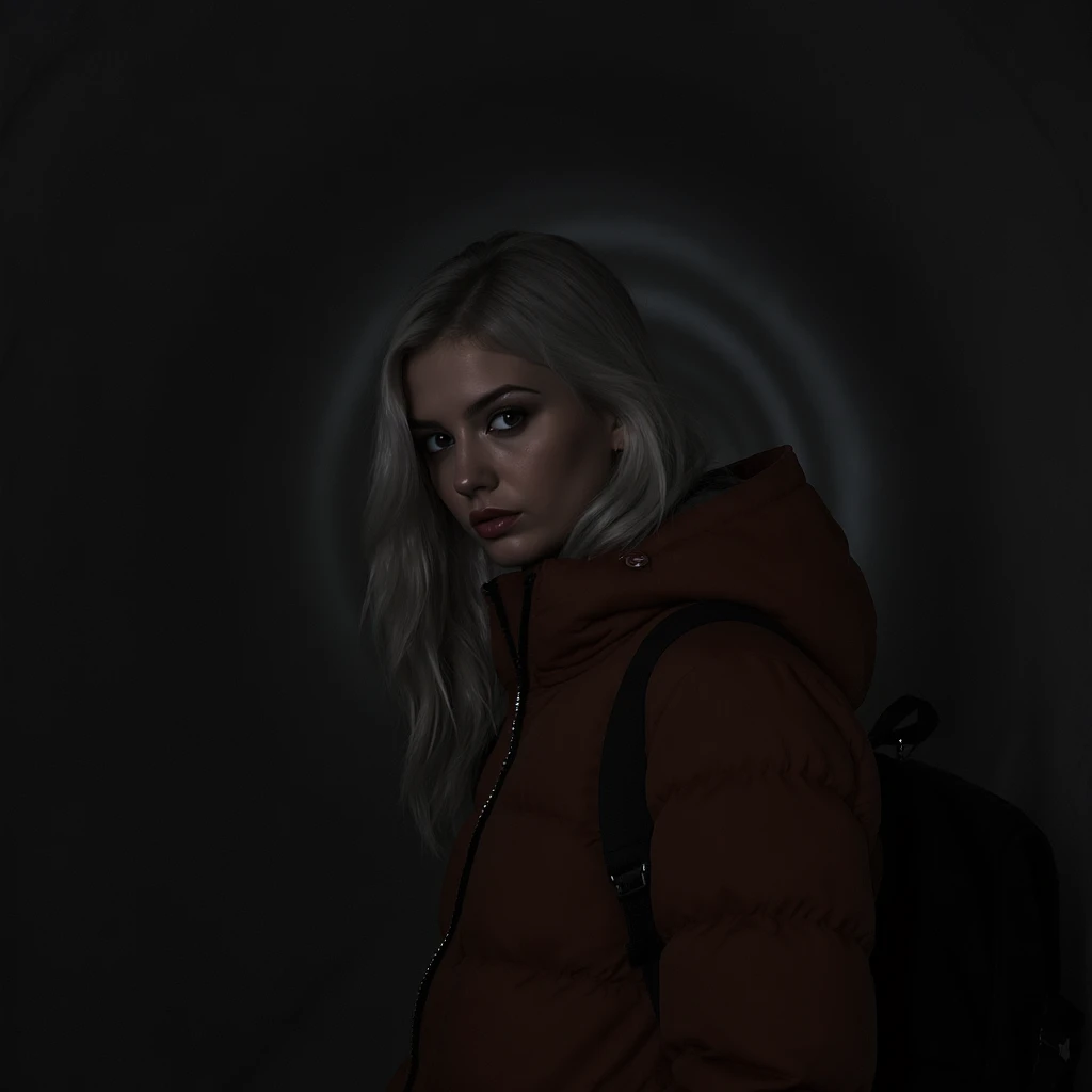 a dark tunnel, mysterious and shadowy, realistic style, high detail, dramatic lighting emoji