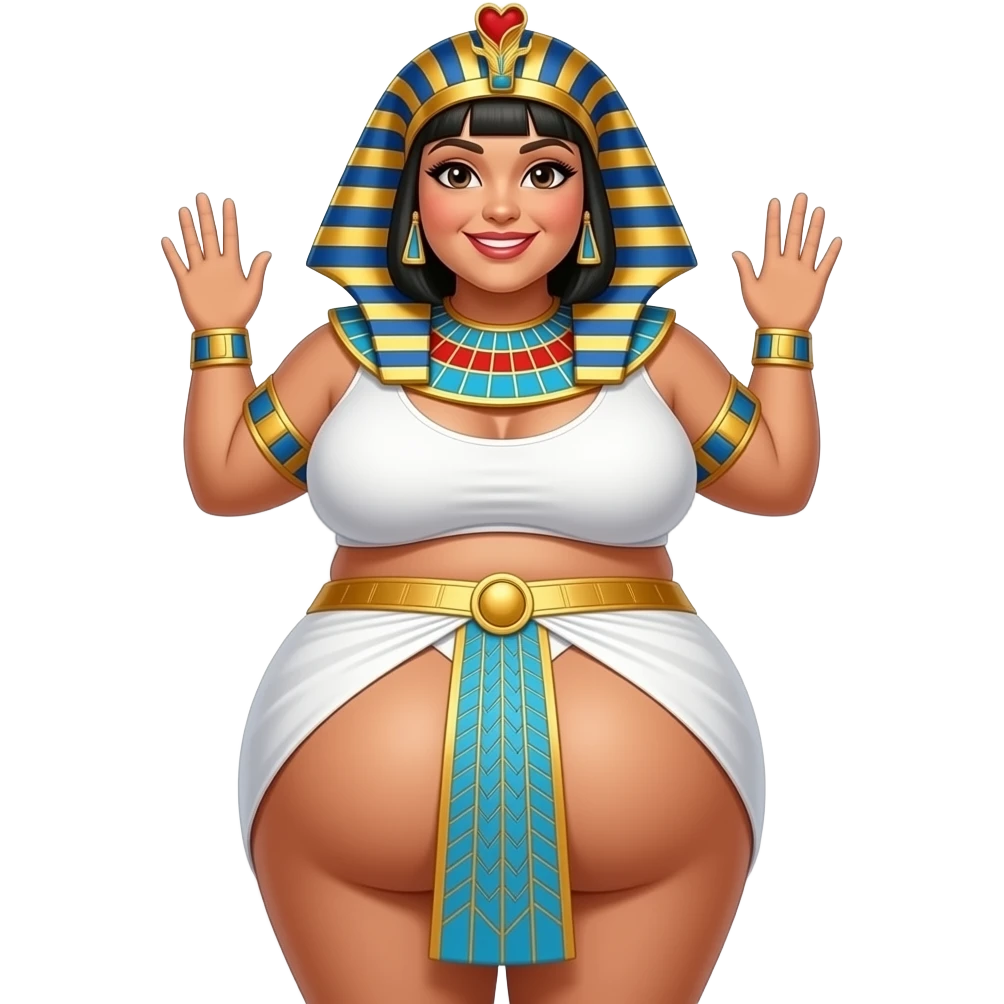A extremely fat Egyptian big booty latina showing back her buttocks with a beautiful smile Putting her hands behind the wall emoji