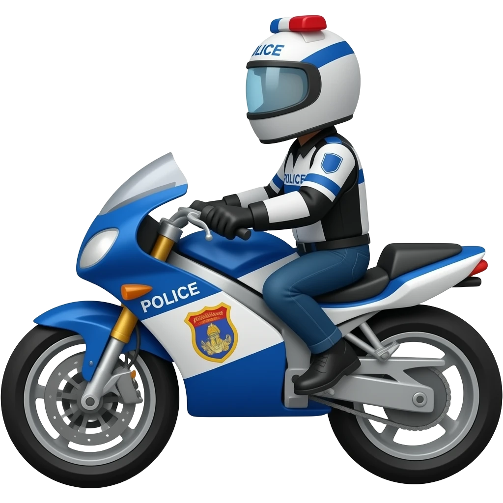Monster Police Motorcycle emoji