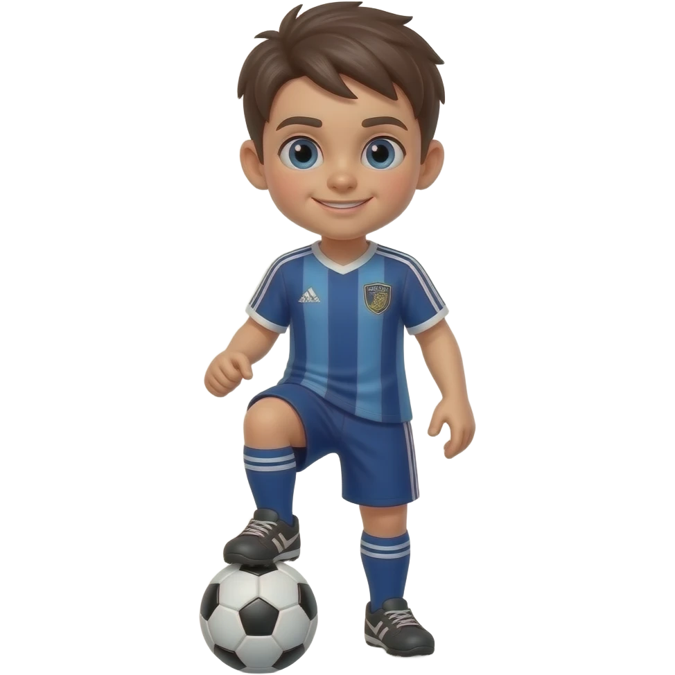 un emoji de un chico futbolista con balón futbol emoji