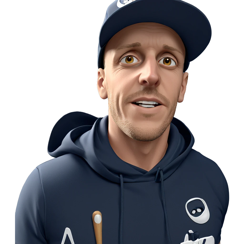 casual guy in baseball cap emoji