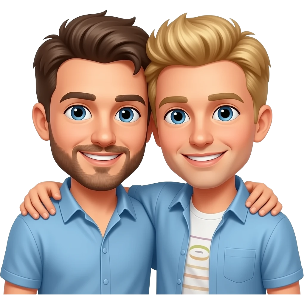 Gay Daddy and Twink cuddling emoji