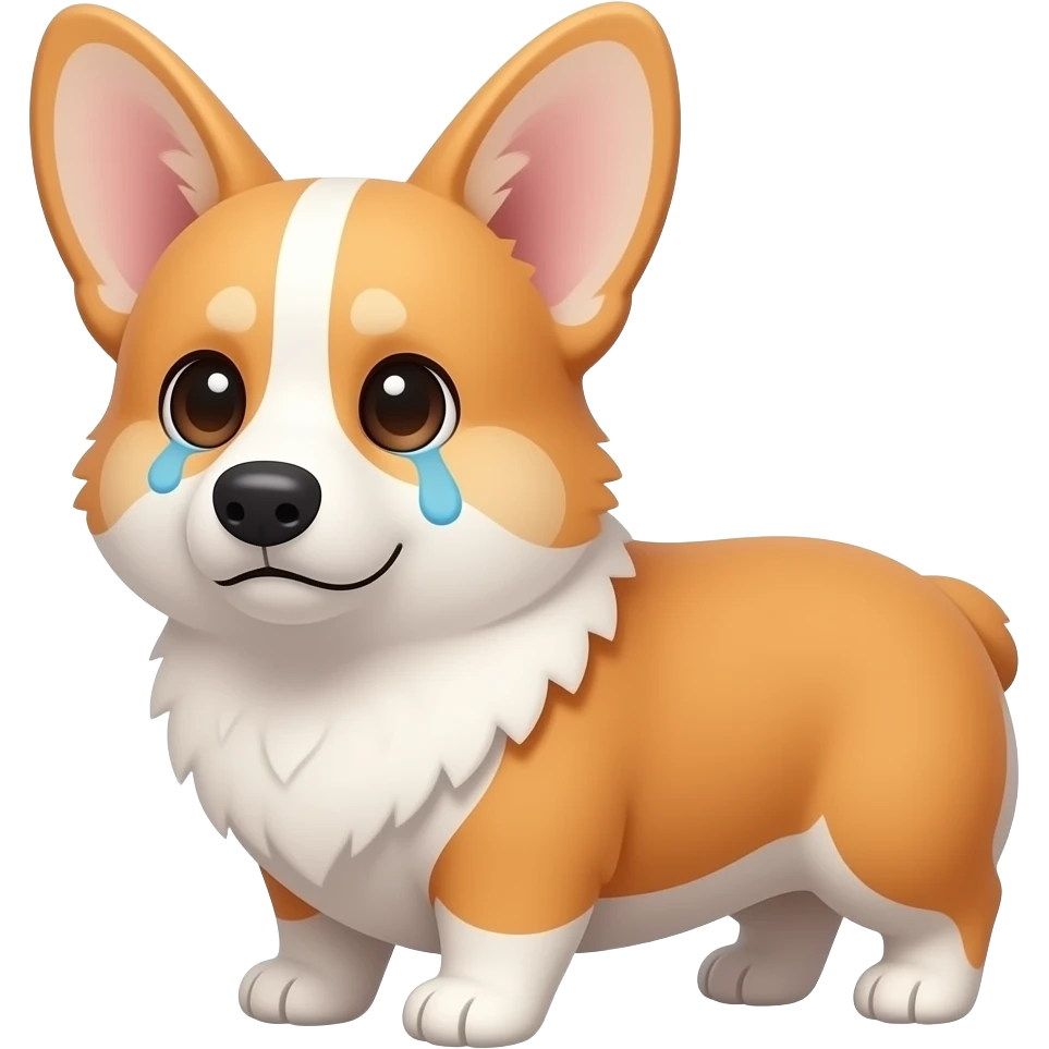 Corgi with guilt emoji