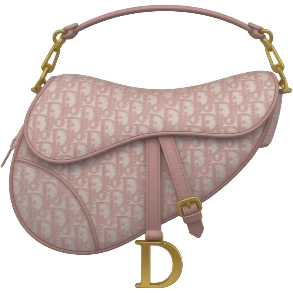 Pink Dior Oblique Embroidery and White Lace saddle bag emoji