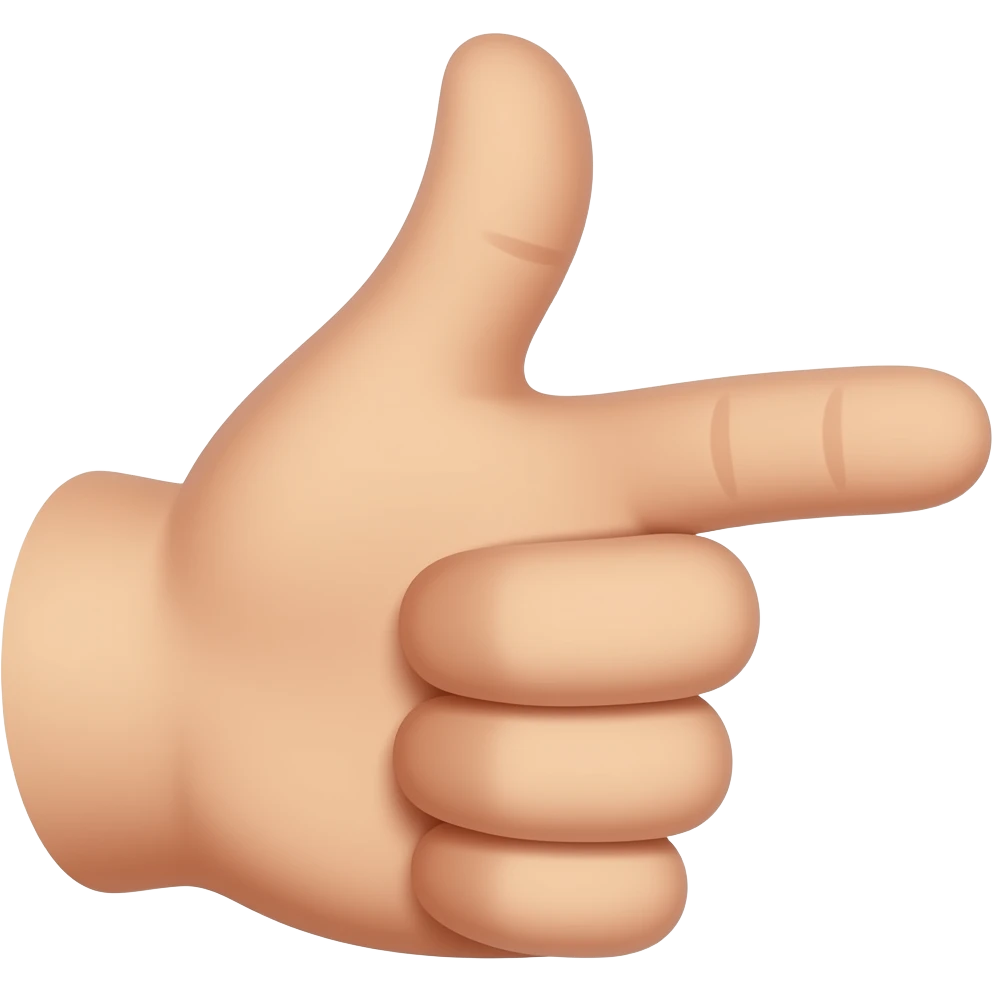 thumb pointer and middle finger emoji