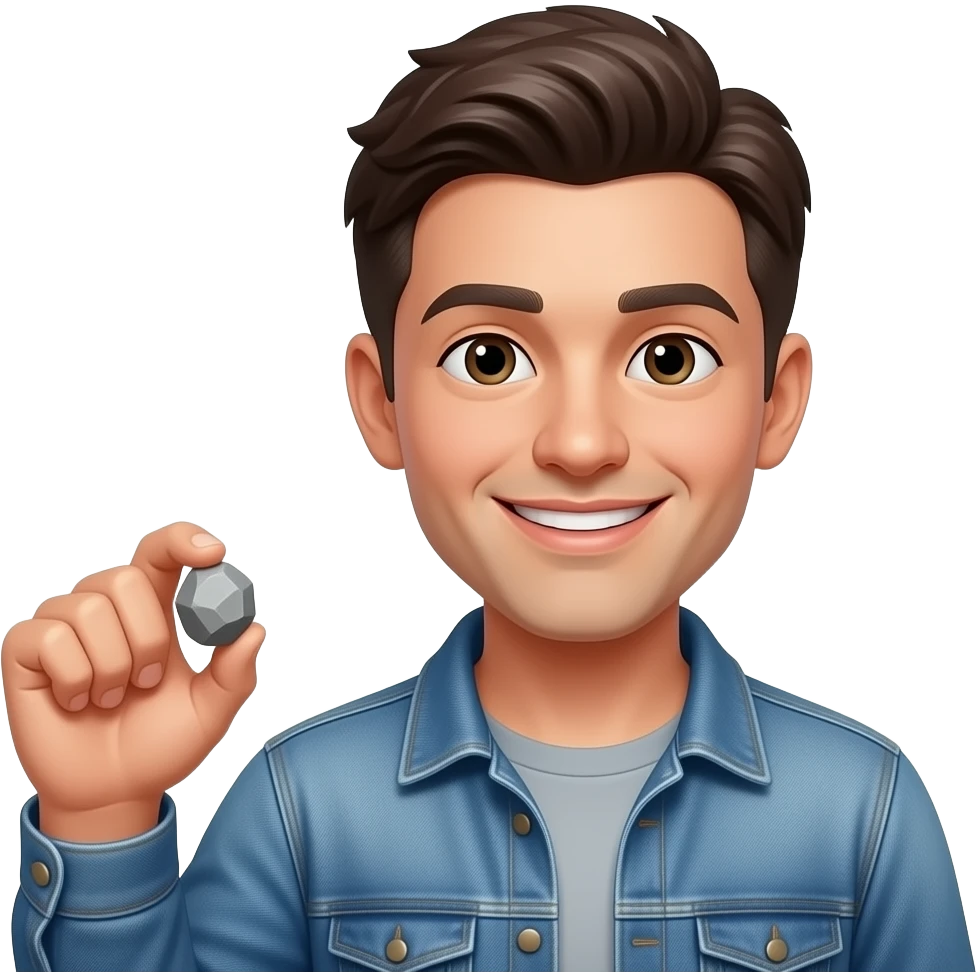 эмозди с улыбкой и жестом Rock on gesture emoji