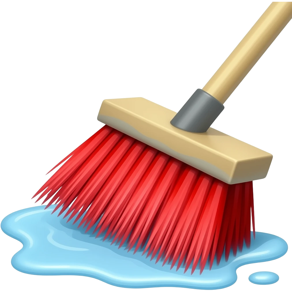 red water drain broom emoji