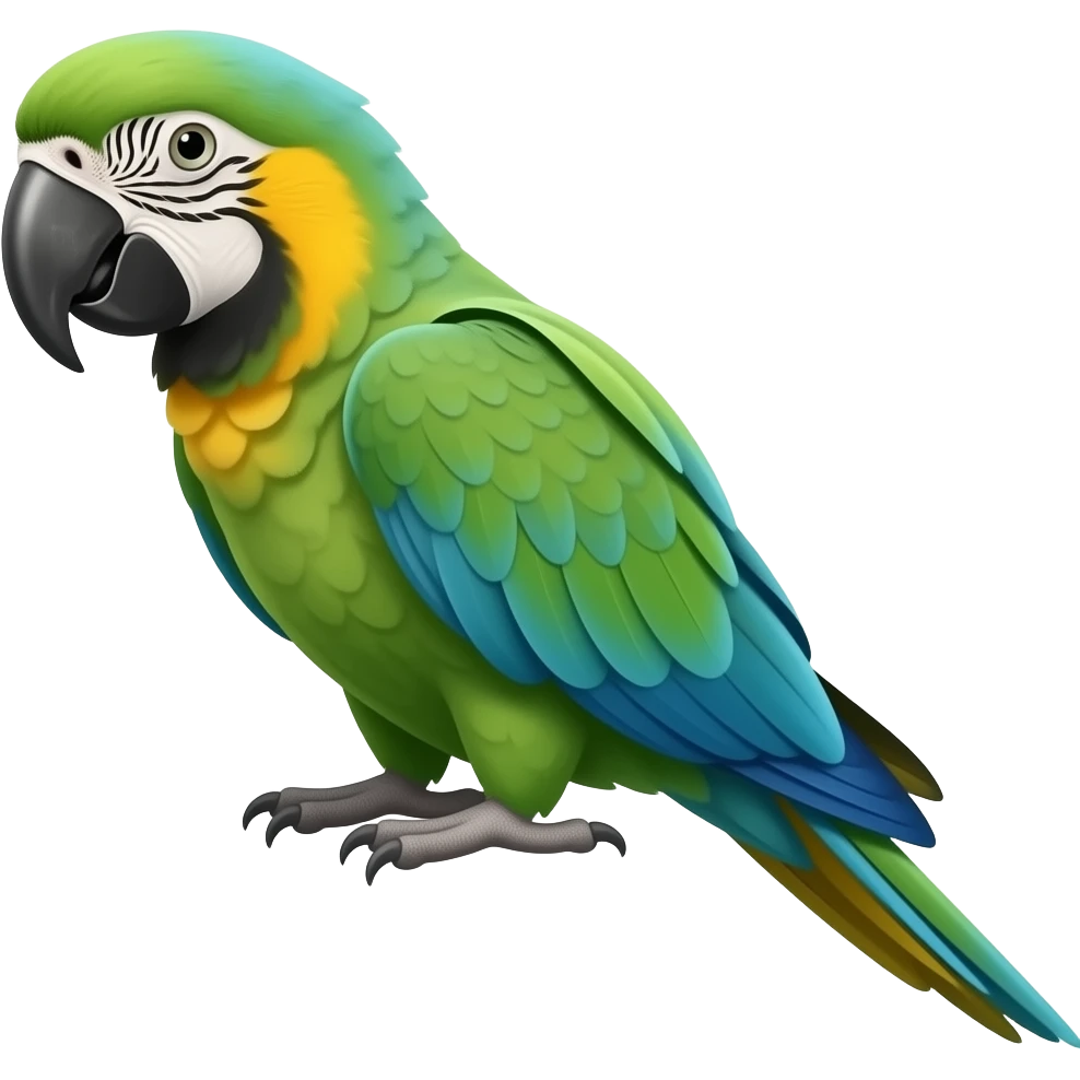 Green winged macaw emoji