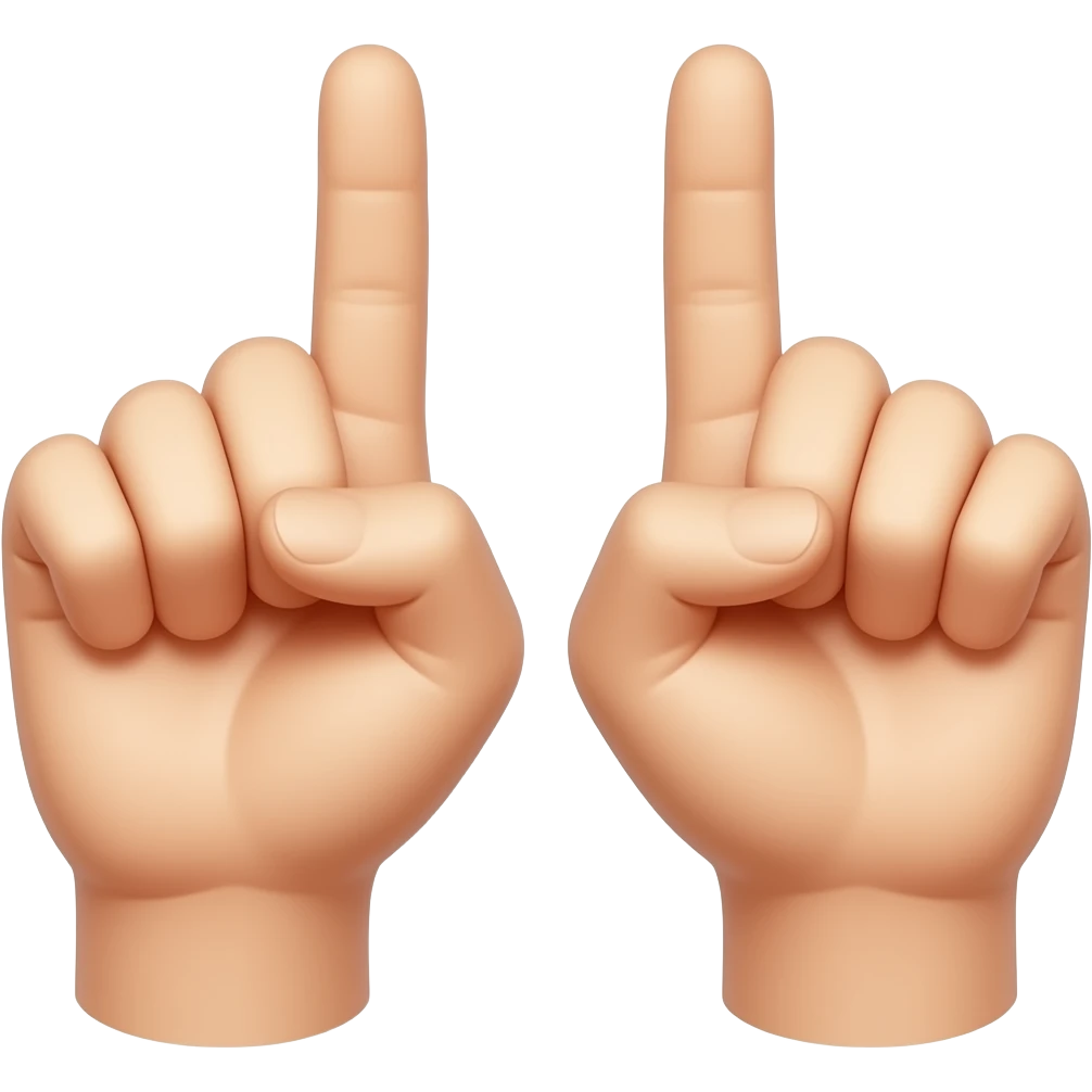 양손 손가락을 L자로 만들면서 검지 손가락과 엄지 손가락이 펴져있고 나머지 손가락들은 다 안 펴져 있는 emoji