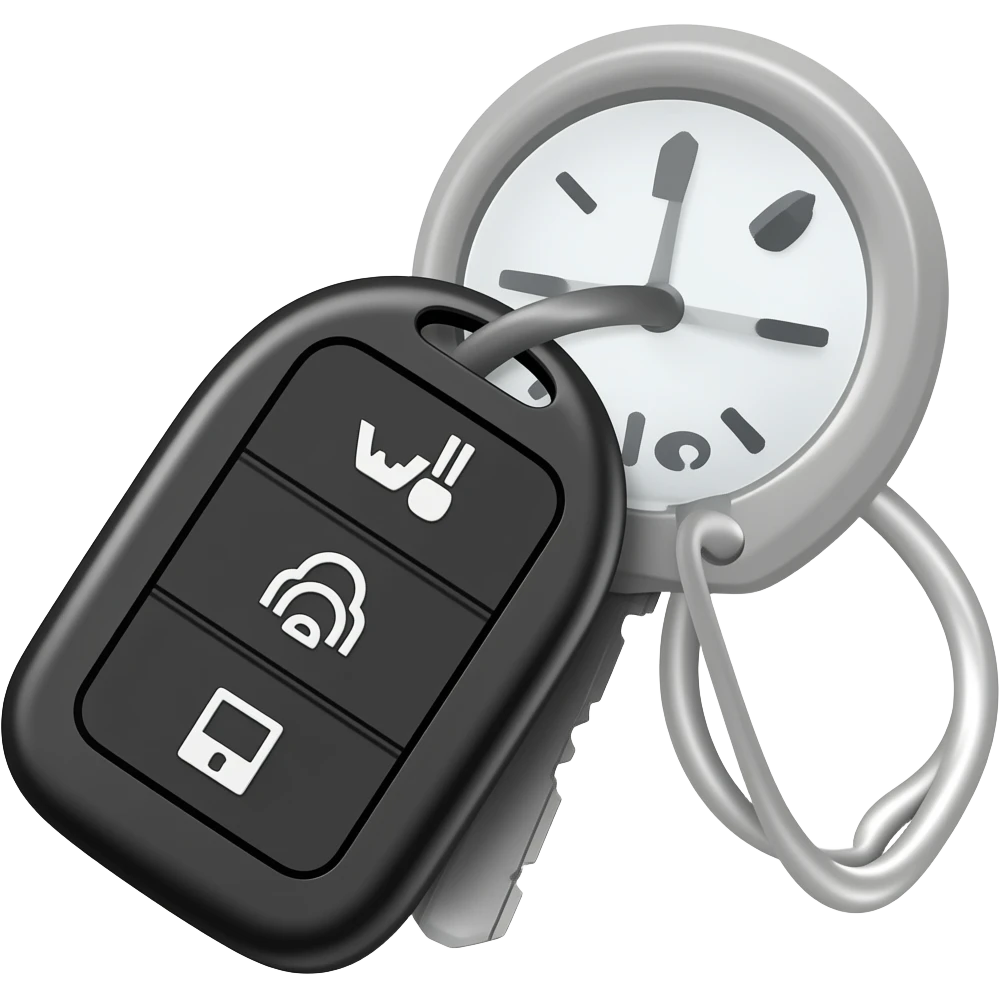 car keys are black on a white background minimalism emoji