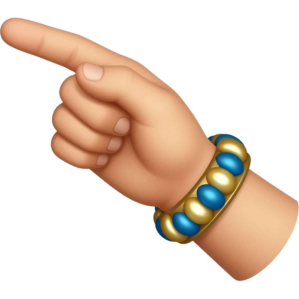 Kolda kalın bilezik el dahil olsun emoji