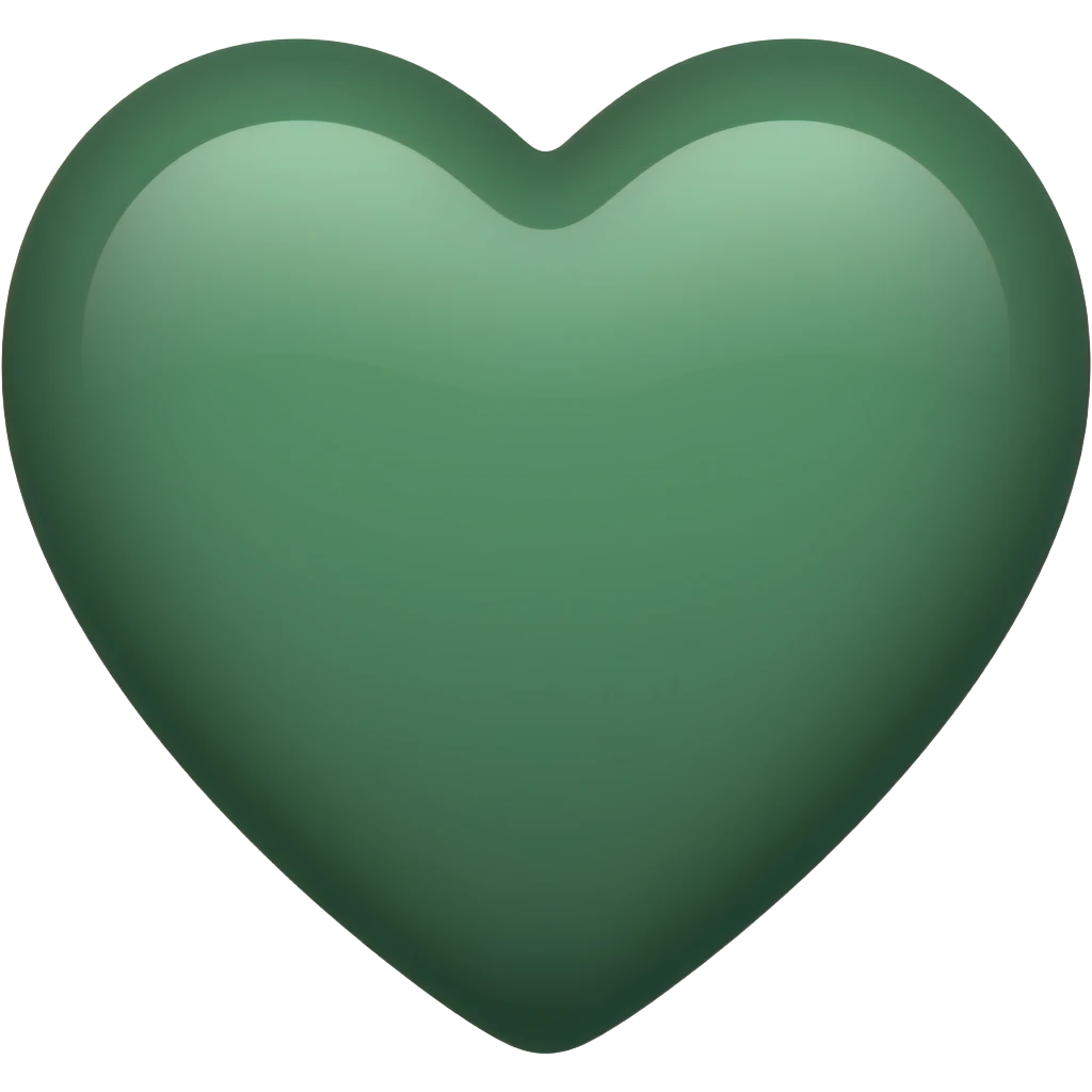 Dark green heart emoji emoji