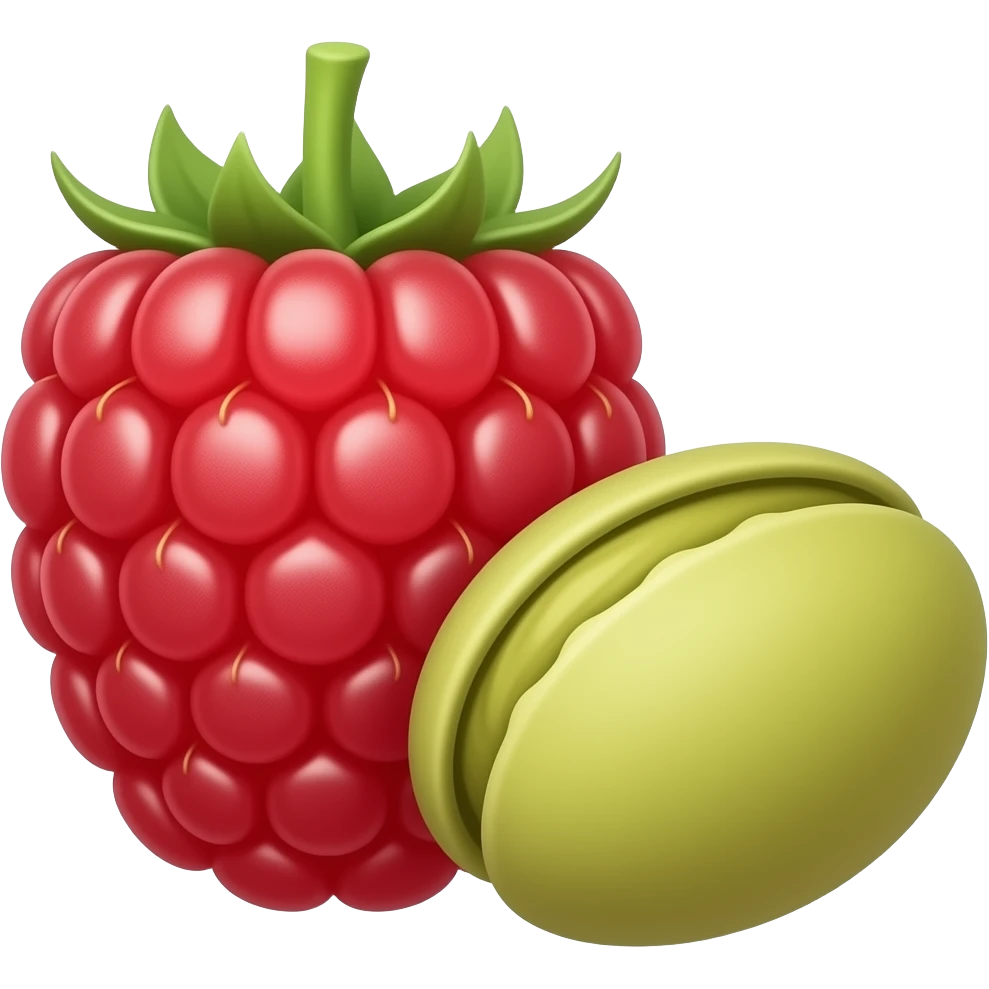 Малина + фисташка emoji