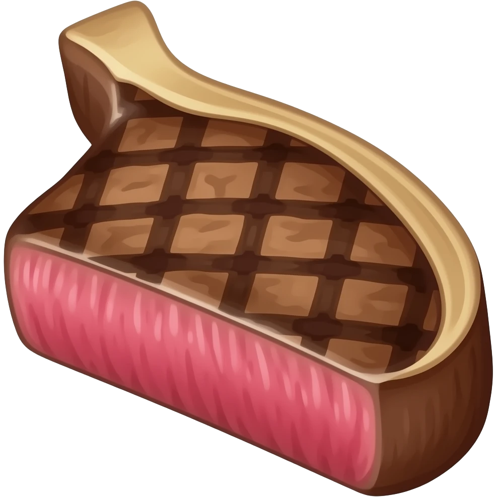 grilled picanya steak that look real and more attractive emoji