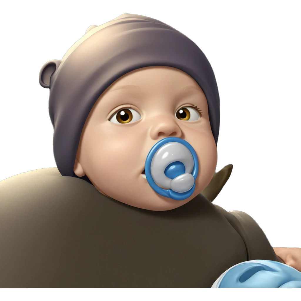 baby boy with pacifier emoji