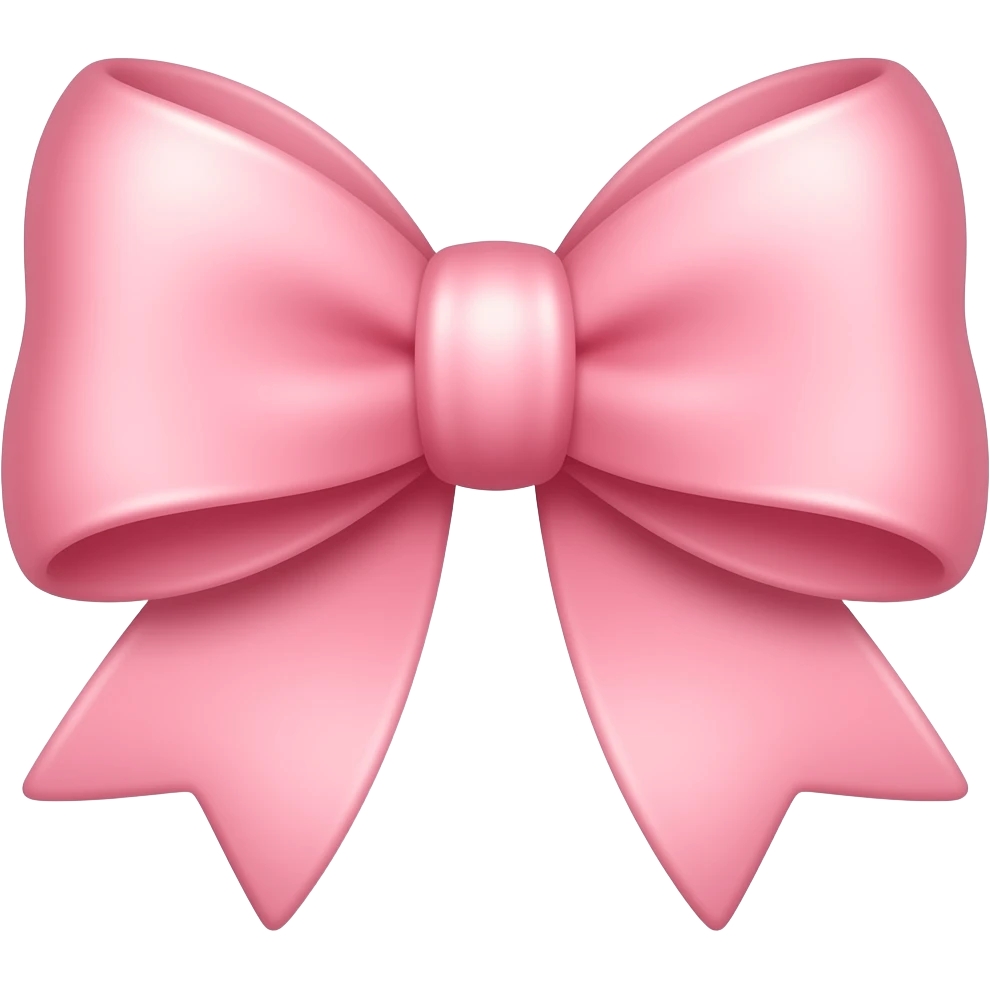 Cute pink bow aesthetic emoji
