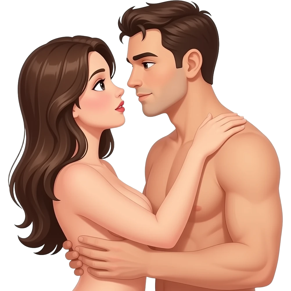 nude woman having sex with a man naked emoji