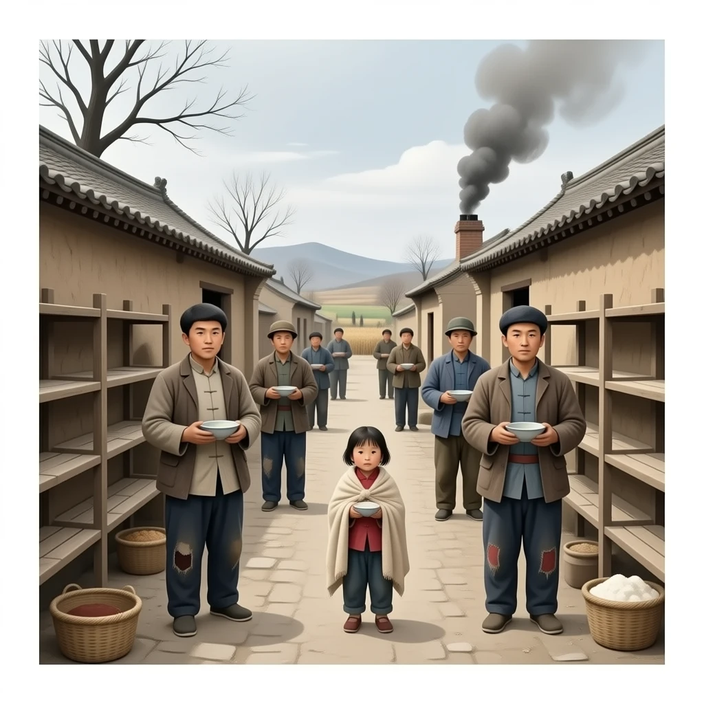 The Great Leap Forward , POOR, no food to eat. An estimated 30–45 million deaths. emoji