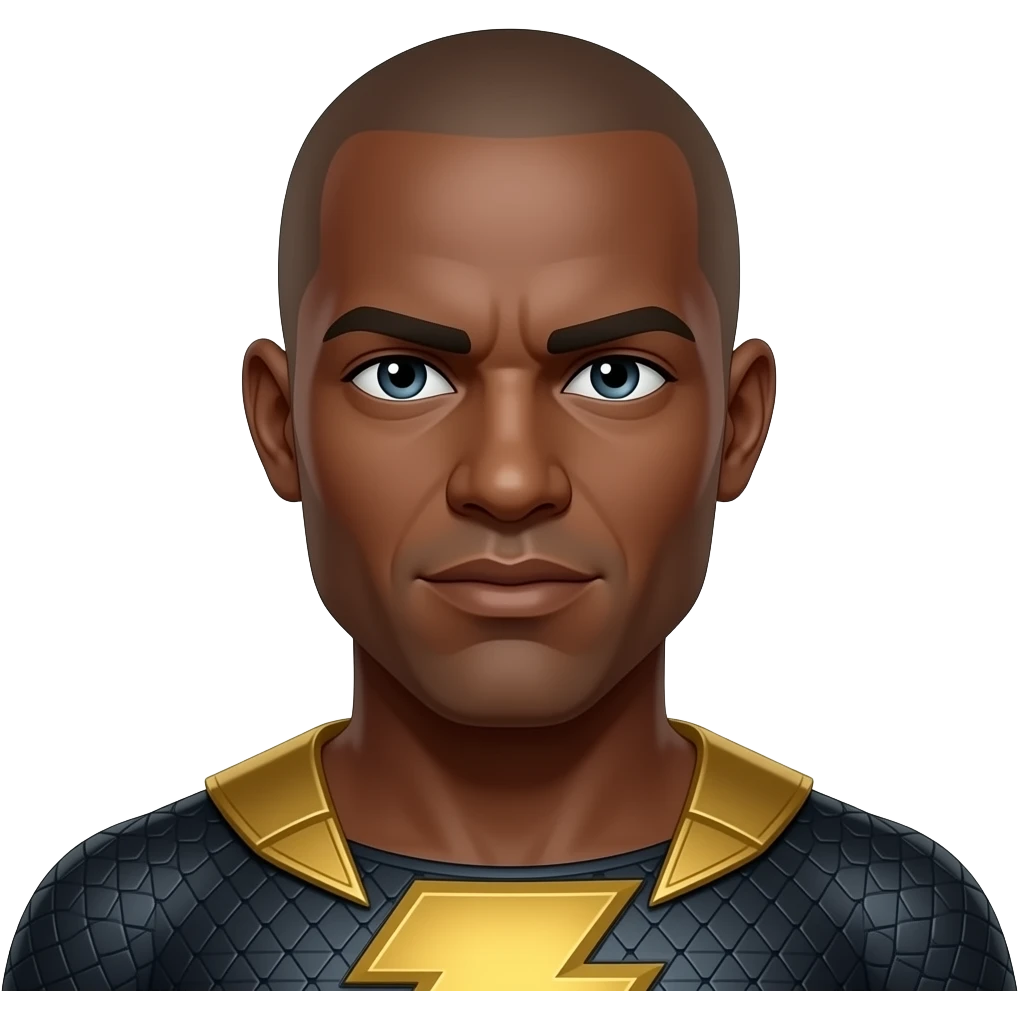 Create an emoji of  bald and fair skin tone  black adam and rest of the details remaining the same emoji