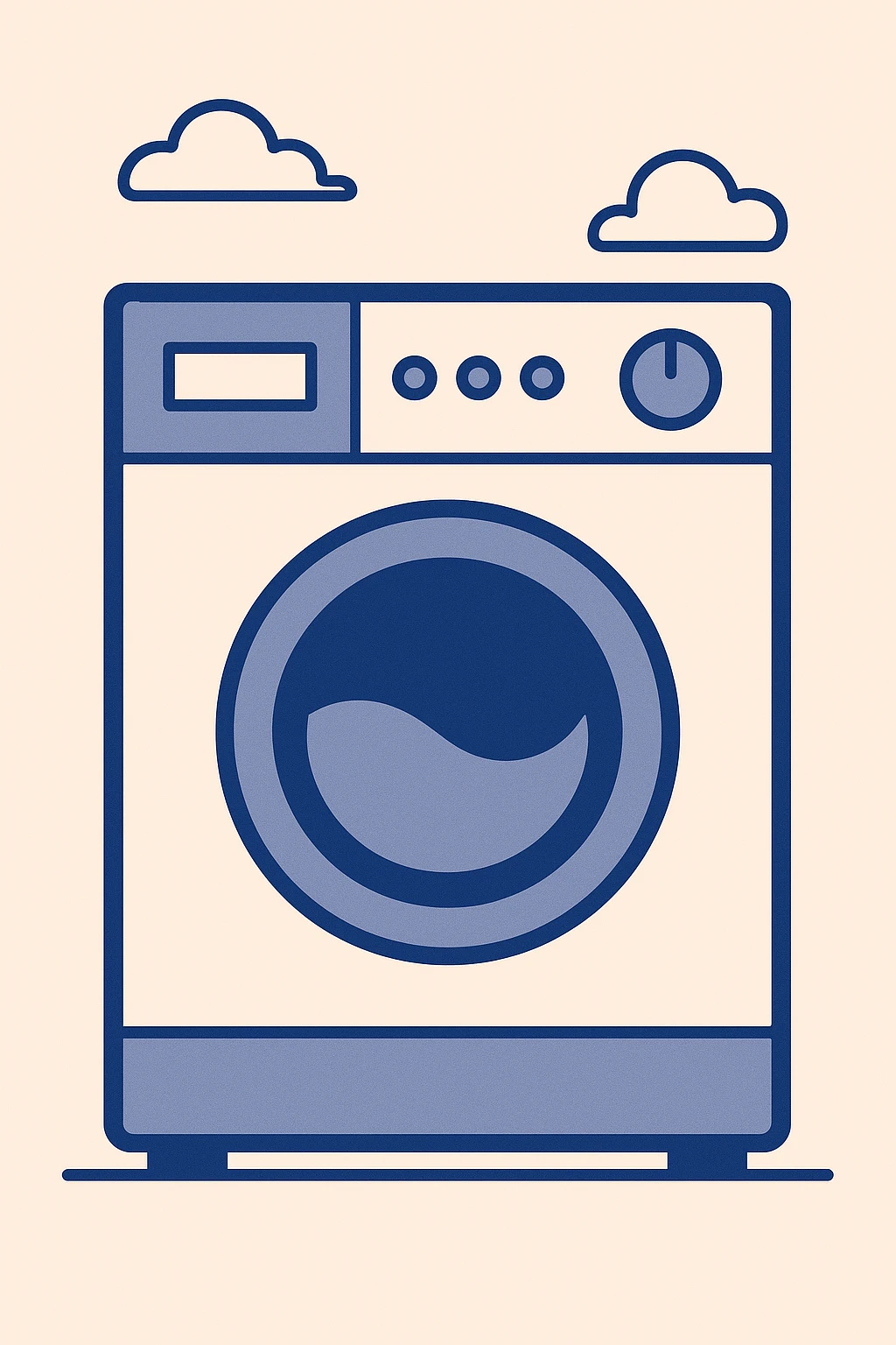 modern washing machine, clean and simple design emoji