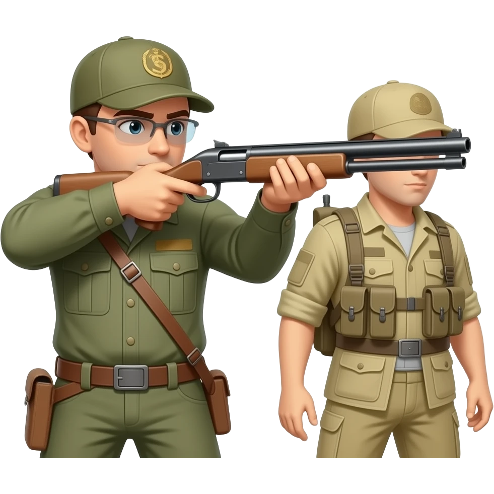 cazador disparando al cielo emoji