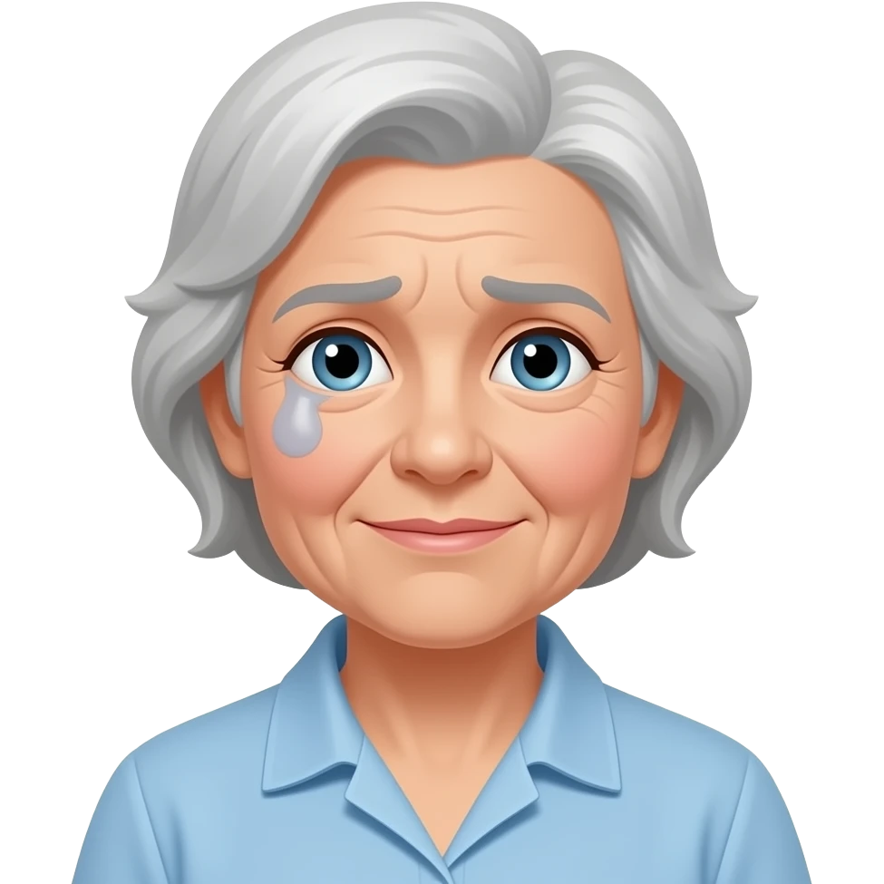 create an 72 year old dutch female patient with facial droop emoji