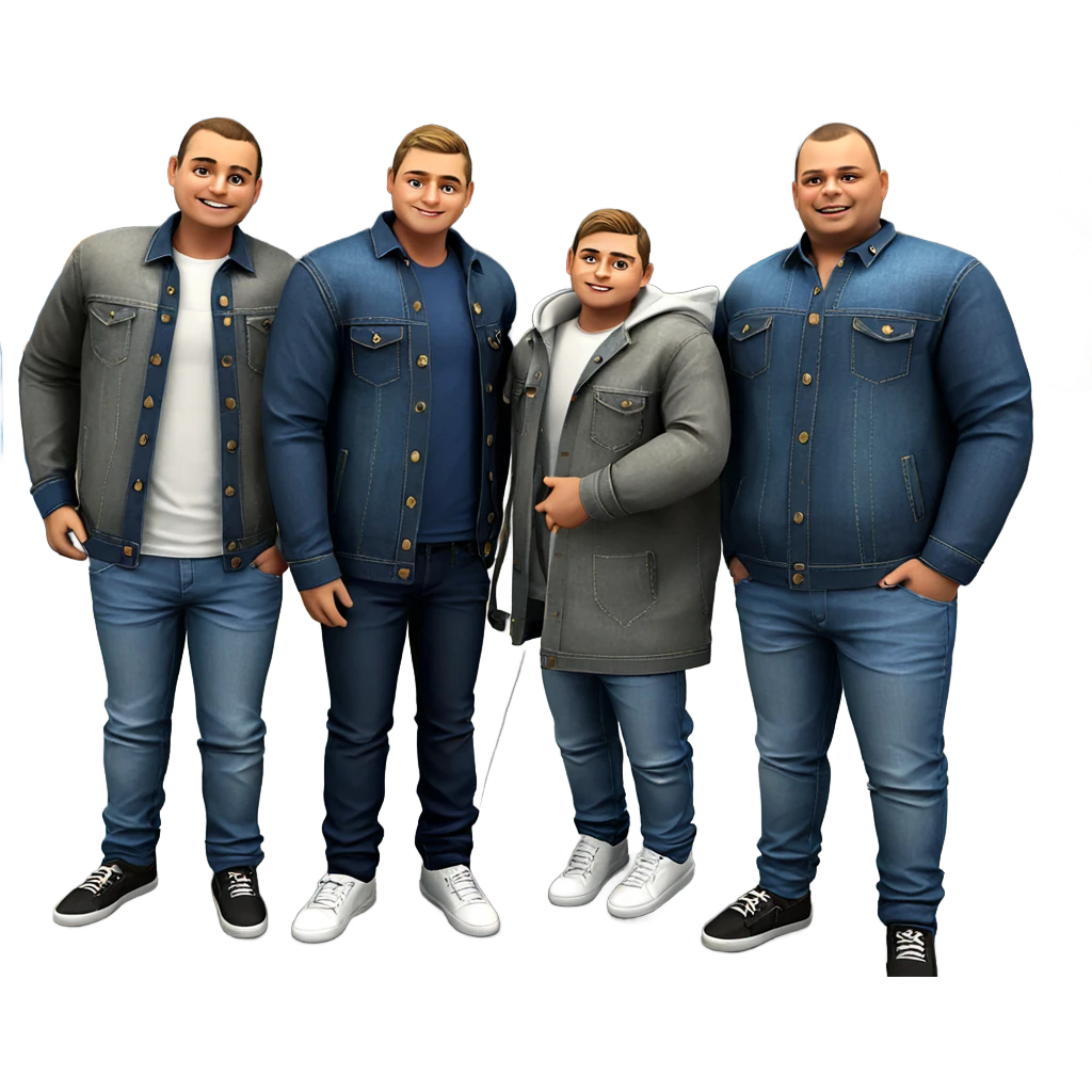 boys in stylish denim attire emoji