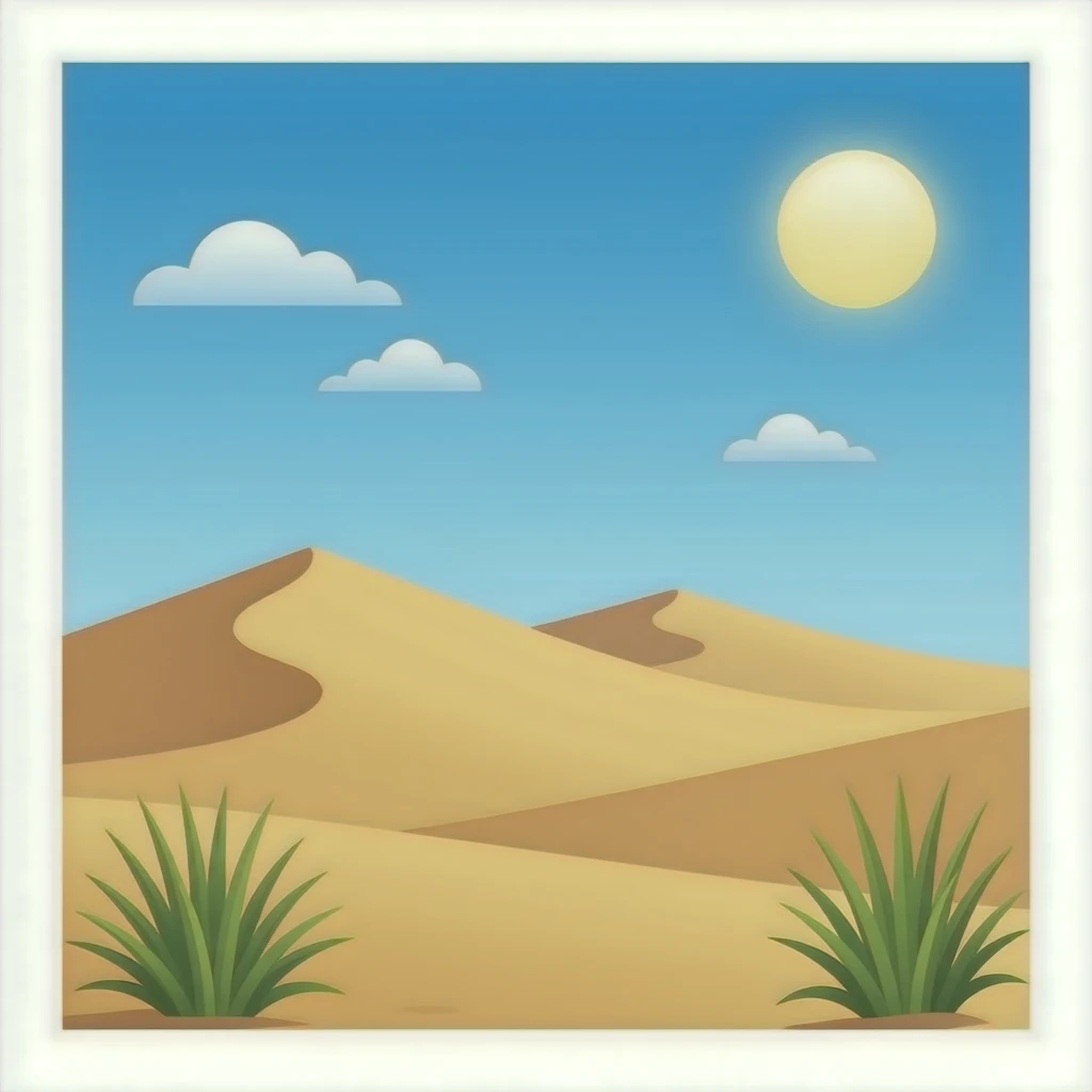 Simple desert sand dune emoji