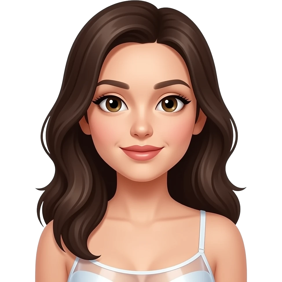 Hot woman wearing transparent plastic underwear emoji