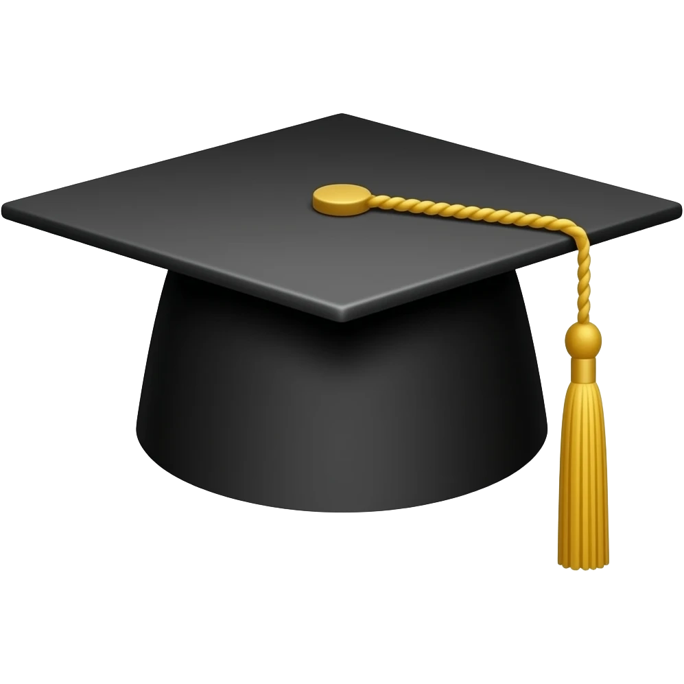 Academy graduation hats emoji