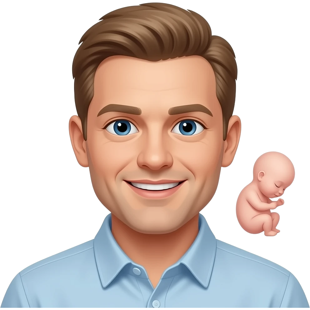 Charlie Kirk as a fetus emoji
